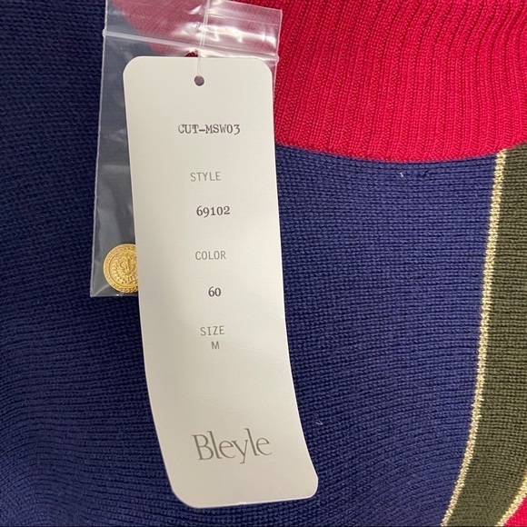 Bleyle sweater tunic dress wool Medium vintage crest long sleeve - Picture 5 of 8